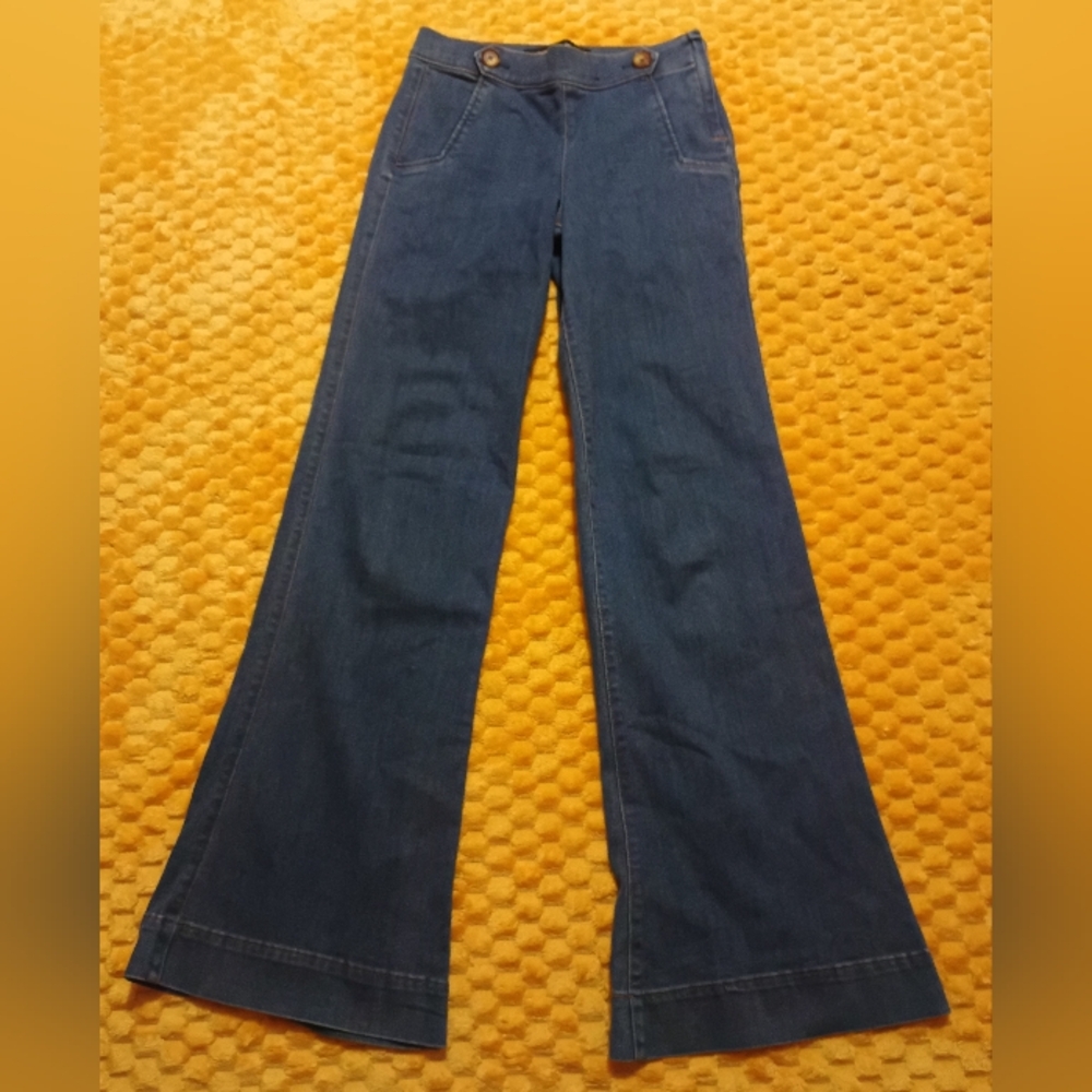 Express Blue Flare & Wide Leg Jeans